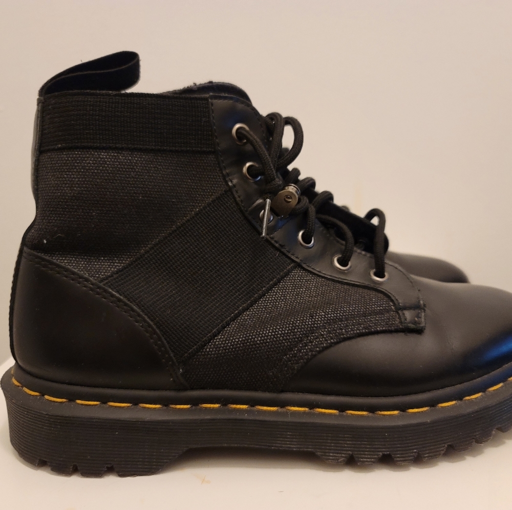 Doc Martens Beam lace up boot in black Size 7 Men canvas leather boot